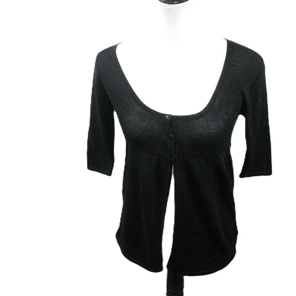 Bitten by Sarah Jessica Parker Black Metallic Top Size Small